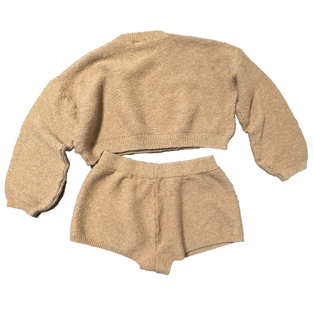 Nasty Gal Knit Sweater & Shorts Matching Lounge Set Cozy Chic Vibes - Picture 10 of 10